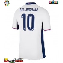 Camisa de Futebol Inglaterra Jude Bellingham #10 Equipamento Principal Europeu 2024 Manga Curta